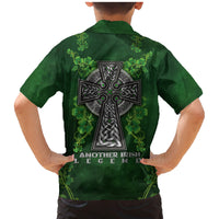 Irish Cross Mix With Shamrock Floral Family Matching Mermaid Dress and Hawaiian Shirt - Wonder Print Shop