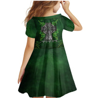 Irish Cross Mix With Shamrock Floral Family Matching Mermaid Dress and Hawaiian Shirt - Wonder Print Shop