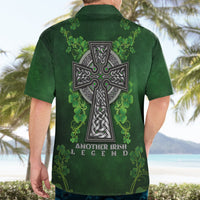 Irish Cross Mix With Shamrock Floral Hawaiian Shirt - Wonder Print Shop