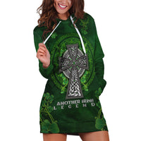 Irish Cross Mix With Shamrock Floral Hoodie Dress - Wonder Print Shop