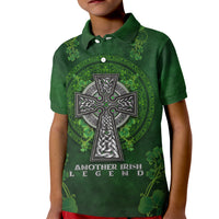 Irish Cross Mix With Shamrock Floral Kid Polo Shirt - Wonder Print Shop