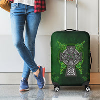 Irish Cross Mix With Shamrock Floral Luggage Cover - Wonder Print Shop