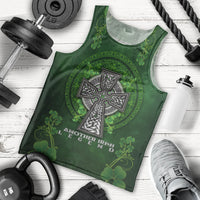 Irish Cross Mix With Shamrock Floral Men Tank Top - Wonder Print Shop