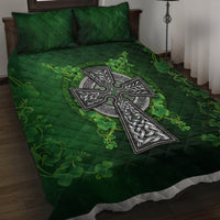 Irish Cross Mix With Shamrock Floral Quilt Bed Set - Wonder Print Shop