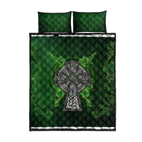 Irish Cross Mix With Shamrock Floral Quilt Bed Set - Wonder Print Shop