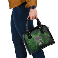 Irish Cross Mix With Shamrock Floral Shoulder Handbag