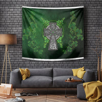 Irish Cross Mix With Shamrock Floral Tapestry - Wonder Print Shop