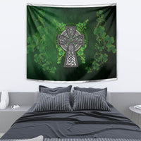 Irish Cross Mix With Shamrock Floral Tapestry - Wonder Print Shop