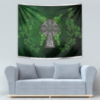Irish Cross Mix With Shamrock Floral Tapestry - Wonder Print Shop