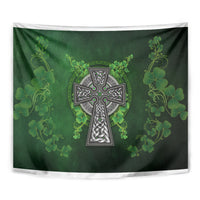 Irish Cross Mix With Shamrock Floral Tapestry - Wonder Print Shop