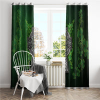 Irish Cross Mix With Shamrock Floral Window Curtain - Wonder Print Shop