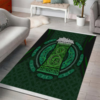 Beer Cup Pattern And Celtic Circle Green Area Rug - Wonder Print Shop