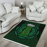 Beer Cup Pattern And Celtic Circle Green Area Rug - Wonder Print Shop
