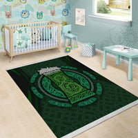 Beer Cup Pattern And Celtic Circle Green Area Rug - Wonder Print Shop