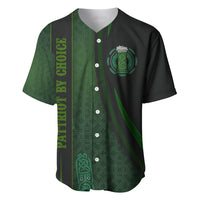 Beer Cup Pattern And Celtic Circle Green Baseball Jersey - Wonder Print Shop