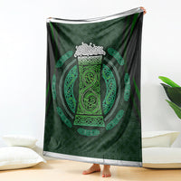 Beer Cup Pattern And Celtic Circle Green Blanket