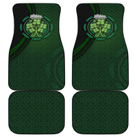 Beer Cup Pattern And Celtic Circle Green Car Mats - Wonder Print Shop
