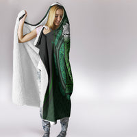 Beer Cup Pattern And Celtic Circle Green Hooded Blanket