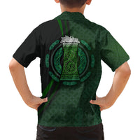 Beer Cup Pattern And Celtic Circle Green Kid Hawaiian Shirt - Wonder Print Shop