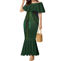 Beer Cup Pattern And Celtic Circle Green Mermaid Dress - Wonder Print Shop