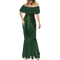 Beer Cup Pattern And Celtic Circle Green Mermaid Dress - Wonder Print Shop