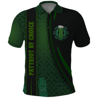 Beer Cup Pattern And Celtic Circle Green Polo Shirt - Wonder Print Shop