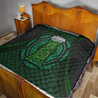 Beer Cup Pattern And Celtic Circle Green Quilt - Wonder Print Shop