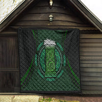 Beer Cup Pattern And Celtic Circle Green Quilt - Wonder Print Shop