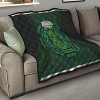 Beer Cup Pattern And Celtic Circle Green Quilt - Wonder Print Shop