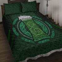 Beer Cup Pattern And Celtic Circle Green Quilt Bed Set - Wonder Print Shop