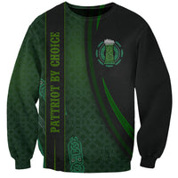 Beer Cup Pattern And Celtic Circle Green Sweatshirt - Wonder Print Shop
