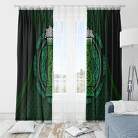 Beer Cup Pattern And Celtic Circle Green Window Curtain - Wonder Print Shop