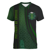 Beer Cup Pattern And Celtic Circle Green Women V Neck T Shirt - Wonder Print Shop