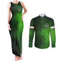 Irish Pride - Skull Cross Mix Couples Matching Tank Maxi Dress and Long Sleeve Button Shirt - Wonder Print Shop