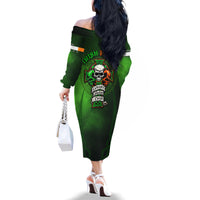 Irish Pride - Skull Cross Mix Family Matching Off Shoulder Long Sleeve Dress and Hawaiian Shirt - Wonder Print Shop