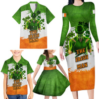 The Irish Man Family Matching Long Sleeve Bodycon Dress and Hawaiian Shirt - Wonder Print Shop