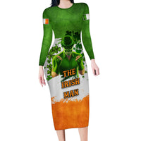 The Irish Man Family Matching Long Sleeve Bodycon Dress and Hawaiian Shirt - Wonder Print Shop