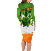 The Irish Man Family Matching Long Sleeve Bodycon Dress and Hawaiian Shirt - Wonder Print Shop