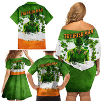 The Irish Man Family Matching Off Shoulder Short Dress and Hawaiian Shirt - Wonder Print Shop