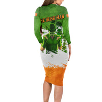 The Irish Man Long Sleeve Bodycon Dress - Wonder Print Shop