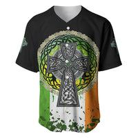 Irish Cross Mix With Shamrock Floral And Flag Baseball Jersey - Wonder Print Shop