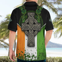 Irish Cross Mix With Shamrock Floral And Flag Hawaiian Shirt - Wonder Print Shop