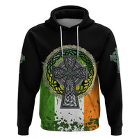 Irish Cross Mix With Shamrock Floral And Flag Hoodie - Wonder Print Shop