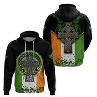 Irish Cross Mix With Shamrock Floral And Flag Hoodie - Wonder Print Shop