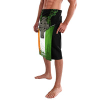 Irish Cross Mix With Shamrock Floral And Flag Lavalava - Wonder Print Shop