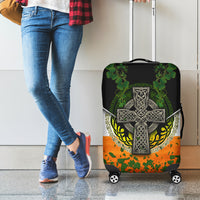 Irish Cross Mix With Shamrock Floral And Flag Luggage Cover - Wonder Print Shop