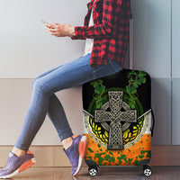 Irish Cross Mix With Shamrock Floral And Flag Luggage Cover - Wonder Print Shop