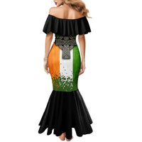 Irish Cross Mix With Shamrock Floral And Flag Mermaid Dress - Wonder Print Shop