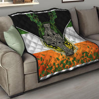 Irish Cross Mix With Shamrock Floral And Flag Quilt - Wonder Print Shop