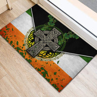 Irish Cross Mix With Shamrock Floral And Flag Rubber Doormat - Wonder Print Shop